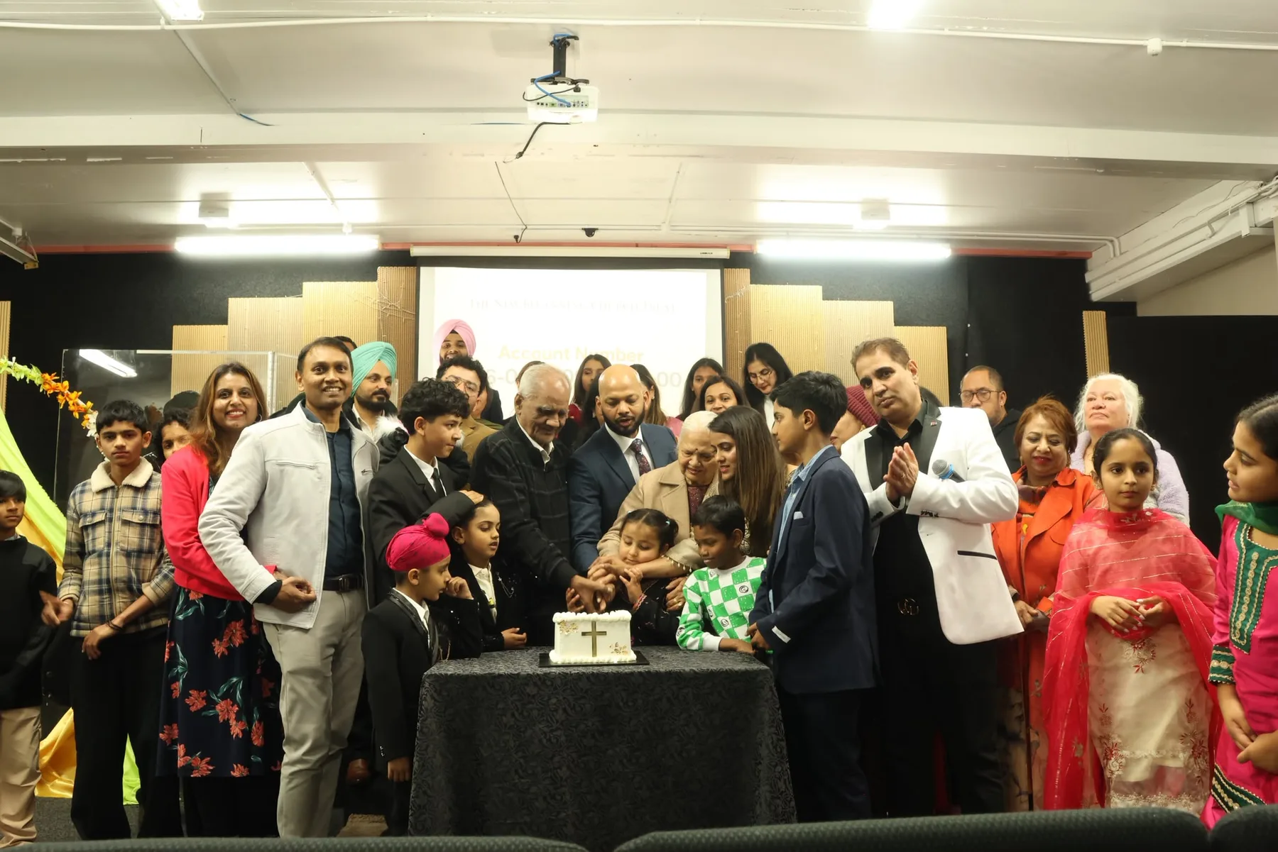 Our church family together after Sunday service.