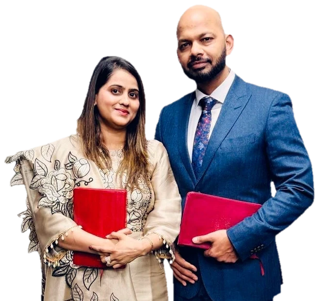 Pastor Vikas and Pastor Jyoti, who lead The New Beginning Church